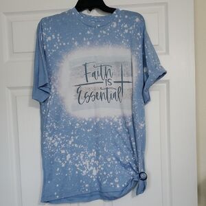 Tultex Blue Short Sleeve Tee - Faith is Essential